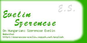 evelin szerencse business card